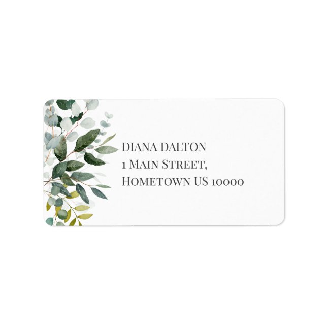 SPRING BEAUTY BOTANICAL GREENERY Border Label (Front)