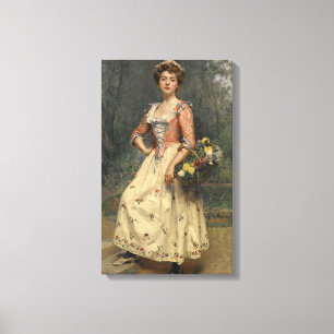 Spring Beauty (by Raimundo de Madrazo y Garreta) Canvas Print