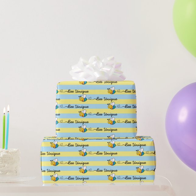 Spring Bee Unique Autism Colorful Neurodiversity Wrapping Paper (Party Gifts)