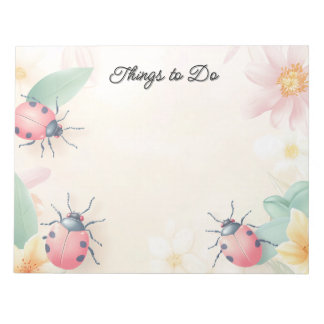 Spring Beetles Personalized Notepad