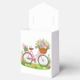 Spring Bicycle with Flowers and Bird Favor Box