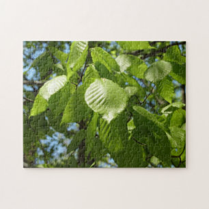 Spring Birch Leaves Green Tree Jigsaw Puzzle