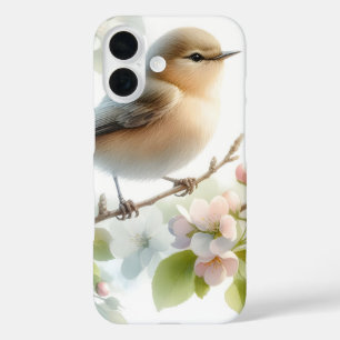 Spring Bird Cherry Blossom Floral Watercolor iPhone 16 Case