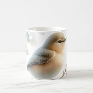 Spring Bird Cherry Blossom Floral Watercolor Coffee Mug