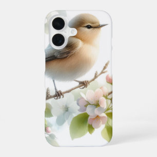 Spring Bird Cherry Blossom Floral Watercolor iPhone 16 Case