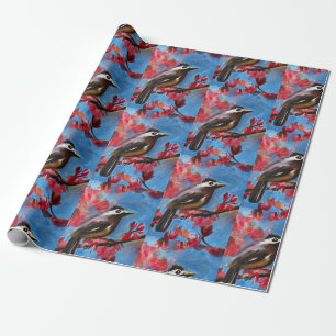 Spring Bird Painting Wrapping Paper