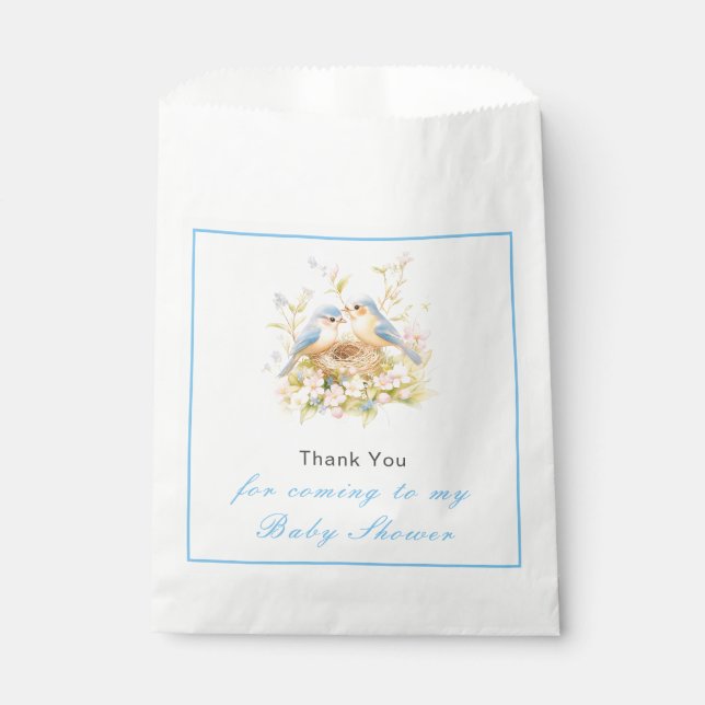 Spring Birds Baby Shower Favour Bag (Front)