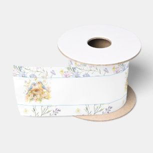 Spring Birds Baby Shower Satin Ribbon