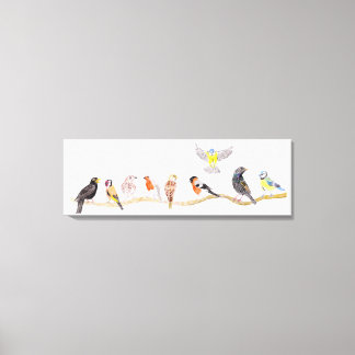 Spring birds canvas print