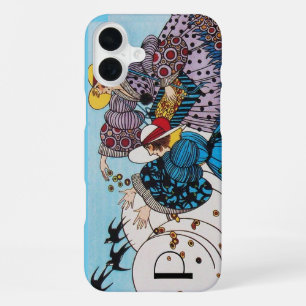 SPRING BIRDS / FASHION COSTUME DESIGNER MONOGRAM iPhone 16 PLUS CASE