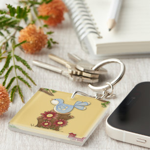 Spring Birds Keychain