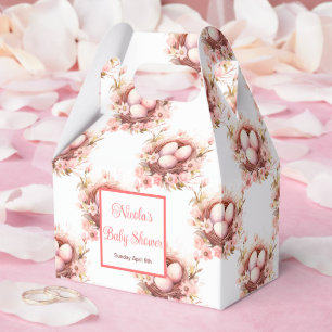 Spring Birds Nest Baby Shower Favor Box