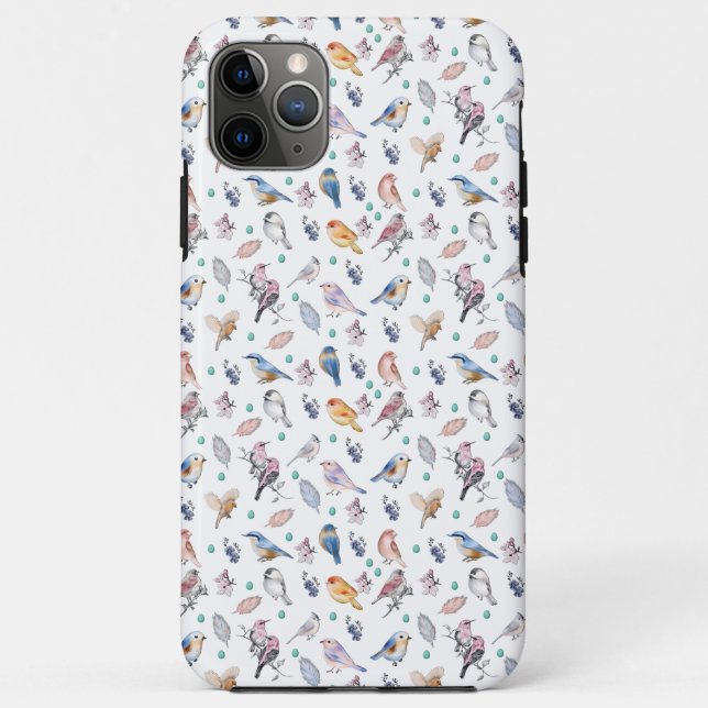 Spring Birds Pattern Case-Mate iPhone Case (Back)