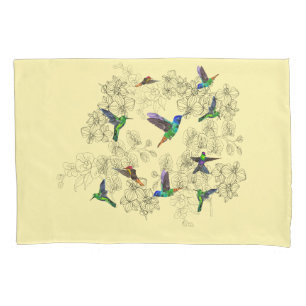 Spring Birds Pillow Case - Custom Colours