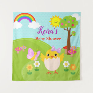 Spring Birthday / Baby Shower Backdrop Banner Tapestry