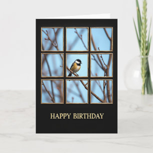 Spring Birthday Bird Window Card