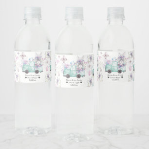 Spring Birthday Personalized Water Bottle Label