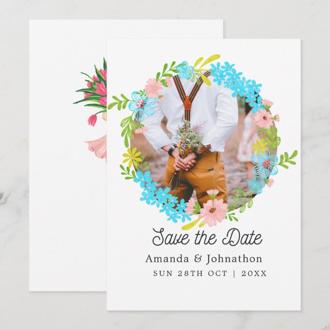 Spring Birthday Save The Date (Front/Back)