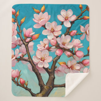 Spring Bloesemwakening Sherpa Blanket
