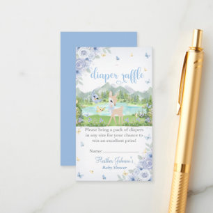 Spring Bloom and Butterflies Deer Baby Shower  Enclosure Card