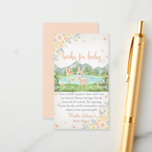 Spring Bloom and Butterflies Deer Baby Shower  Enclosure Card