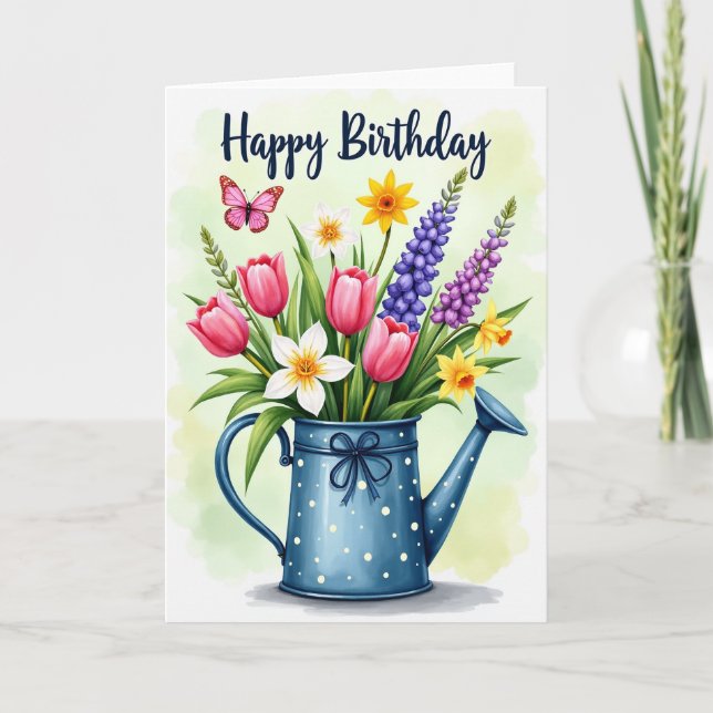 Spring Bloom Birthday Card (Front)