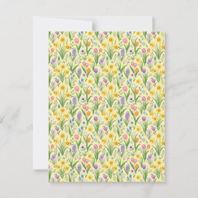 Spring Bloom Burst Pattern Card (Front)