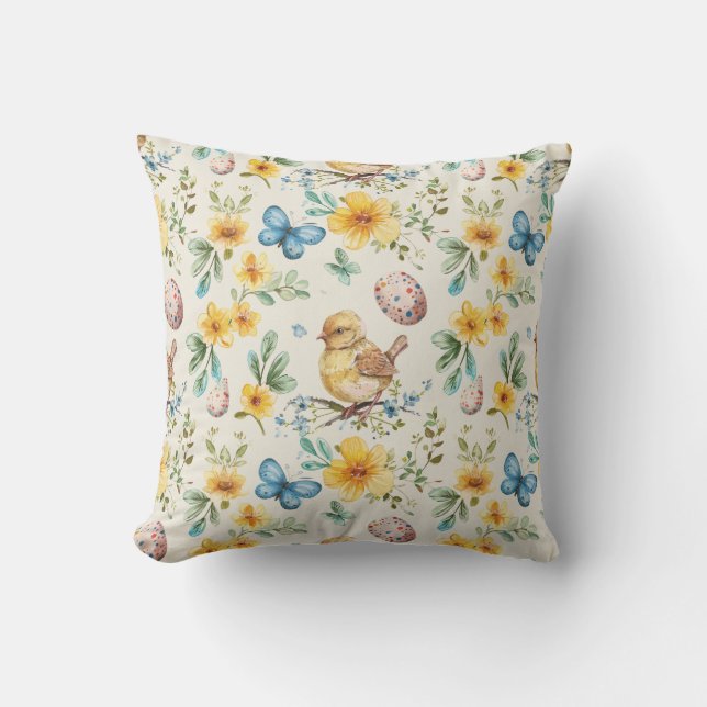 Spring Bloom Easter 1 Throw Pillow (Front)