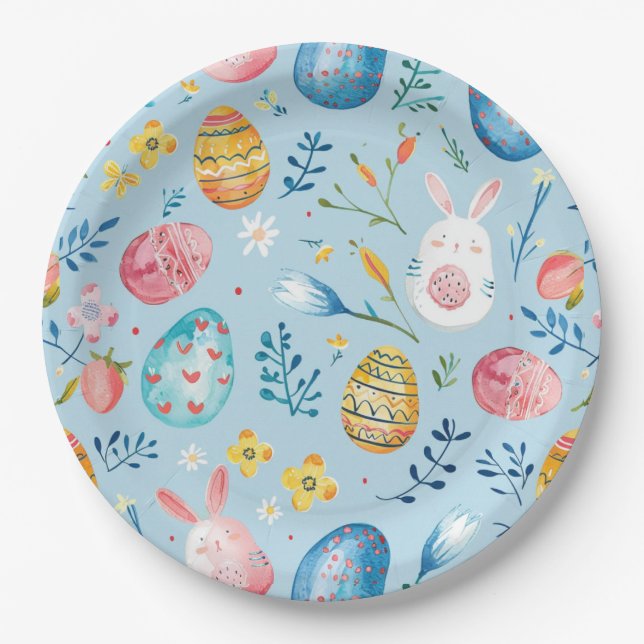 Spring Bloom Easter 4 Paper Plate (Front)