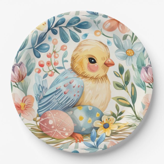 Spring Bloom Easter 7 Paper Plate (Front)