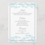 Spring Bloom Wedding Menu Card<br><div class="desc">Beautiful wedding menu card with turquoise spring bloom tree branches.

 

If you would like to see this design in another style please contact me at orchardgreetings@gmail.com.</div>