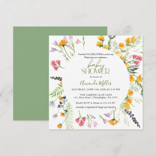 Spring Bloom Wildflowers Baby Shower invitation