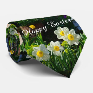 Spring Blooming Daffodils Easter Tie for Men
