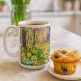 Spring Blooming Daffodils Mom Coffee Mug