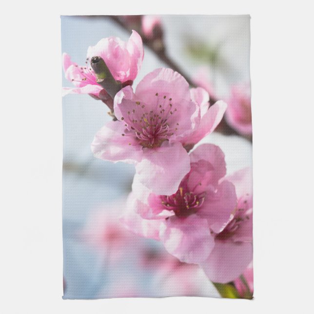 Spring blooming kitchen towel (Vertical)