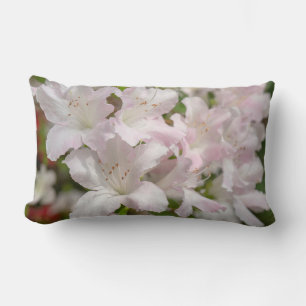 Spring Blooming Pink Azalea Flowers Lumbar Pillow