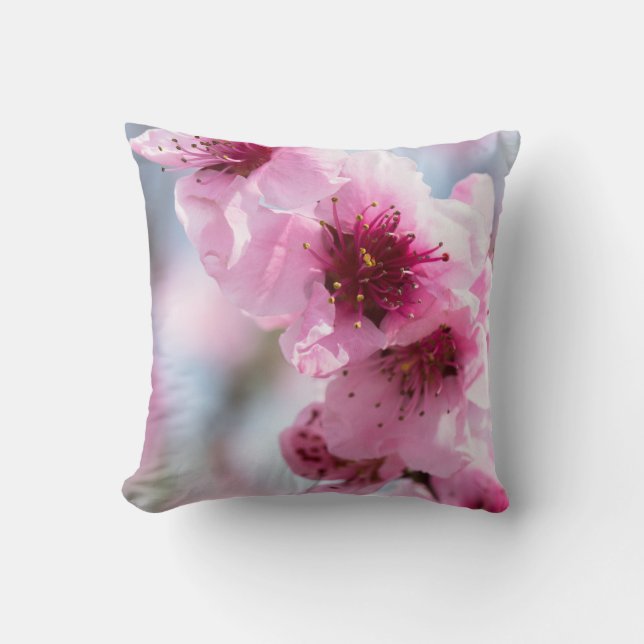 Spring blooming throw pillow (Front)
