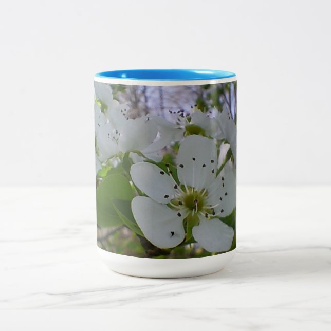 Spring Blooming Two-Tone Coffee Mug (Center)