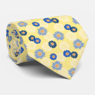 Spring Blooms Daisy Floral Yellow Two-sided Tie