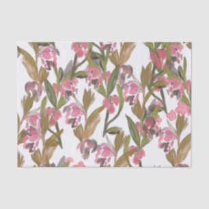 Spring Blooms Floral Design in Pink, Olive Green Tissue Paper