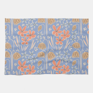 Spring Blooms Periwinkle Kitchen Towel
