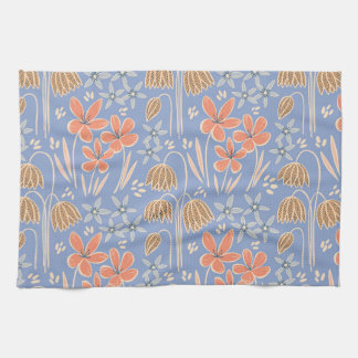 Spring Blooms Periwinkle Kitchen Towel