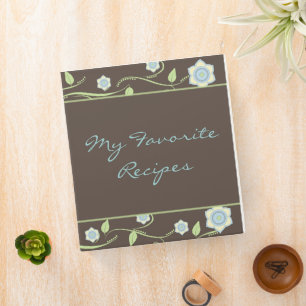 Spring Blooms Recipe Book Binder