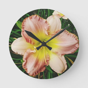 Spring Blooms Round Clock