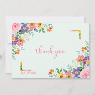 Spring Blooms Watercolor Note Card