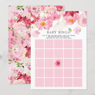 Spring Blossom BINGO Baby Shower Game Invitation