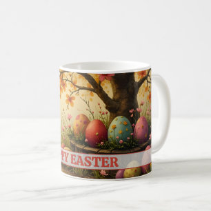 Spring Blossom Magic with Easter Egg Splendor Coffee Mug