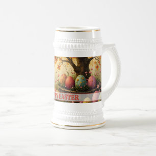 Spring Blossom Magic with Easter Egg Splendour Beer Stein