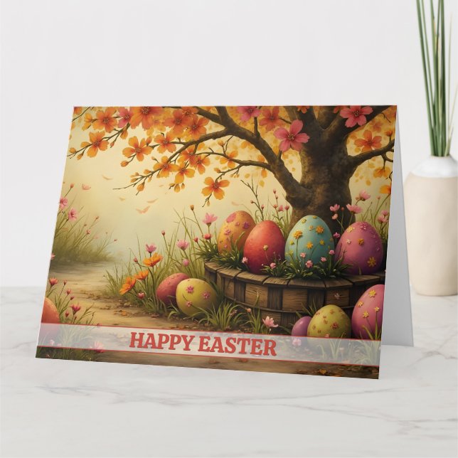 Spring Blossom Magic with Easter Egg Splendour Card (Front)