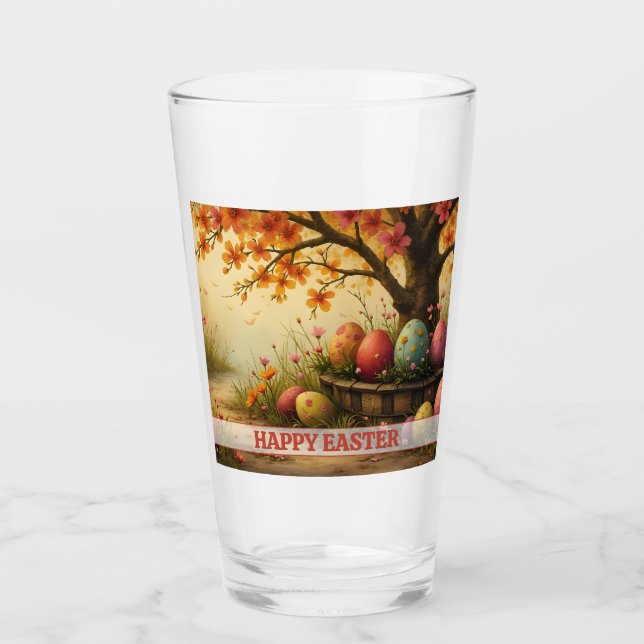Spring Blossom Magic with Easter Egg Splendour Glass (Front)